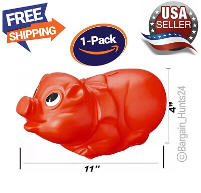 11'' Plastic Piggy Bank AST Color Saving Money The Fun Way Tuff Pigs (Pack of 1)