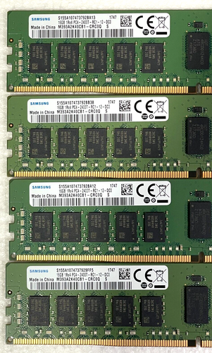 Samsung 64G DDR4 Kit 4 x 16GB RDIMM PC4-2400T Server Memory M393A2K40CB1-CR - Picture 2 of 6