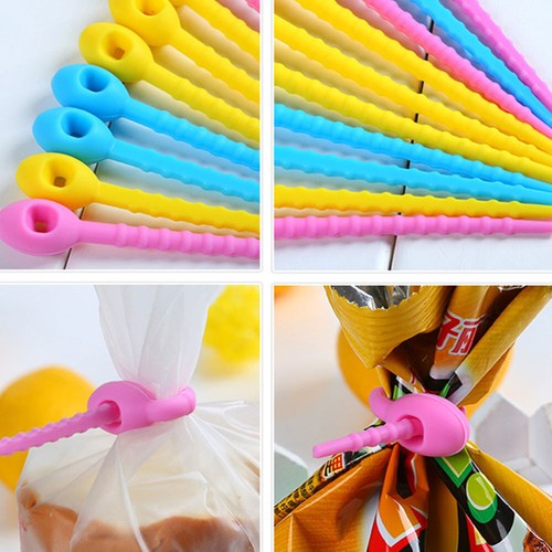50 PCS Versiegelungsklemme Wiederverwendbares Krawatten Taschenclip - Photo 7/11