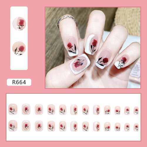 ✹Press On Nails Lange Blaue Herz-Sarg-Kunstnägel Ballerina Shiny Star Fake- ≌ - Bild 12 von 70
