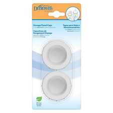 Natural Flow Storage/Travel Caps for Wide-Neck Bottles,2 Pack