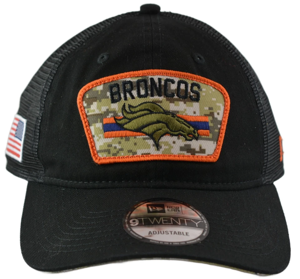 Черная мужская сетчатая бейсболка Denver Broncos New Era 920 Salute To Service - Изображение 2 из 4