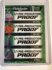 2024 Leaf MLB Joe Torre Lou Piniella Dusty Baker Tony LaRussa Green Proof #d 1/1