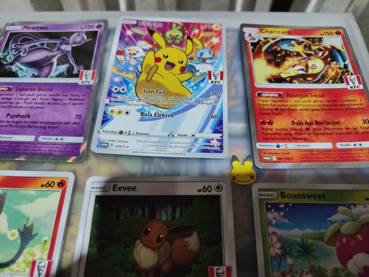 Pokemon Pikachu KFC Promo Limited Set Indonesia 2020 Lightly