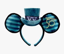 Disney Parks Walt Disney World 50th Haunted Mansion Minnie Ear Headband NEW