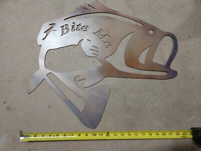 Metal bite me Bass wall decor