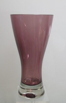 Vase violett lila signiert Lasi Oy 22 cm Finland  (D5)