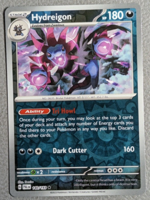 Hydreigon Reverse Holo NM PAL 140/193 Paldea Evolved Pokemon Card
