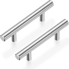 30 Pack Brushed Nickel Cabinet Handles 3 Inch Hole Center Drawer Pulls Stainless