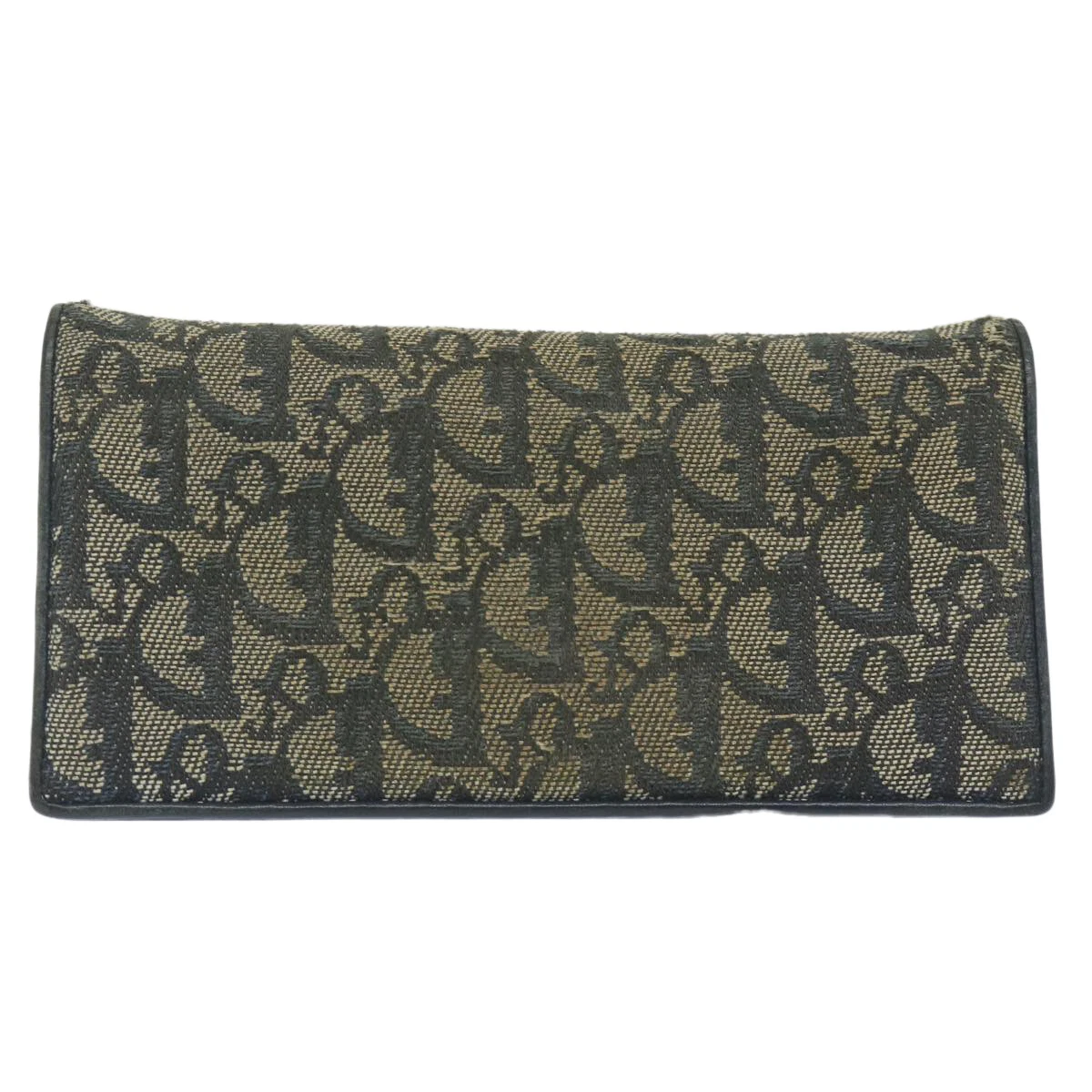 Portefeuille Dior en toile beige authentique