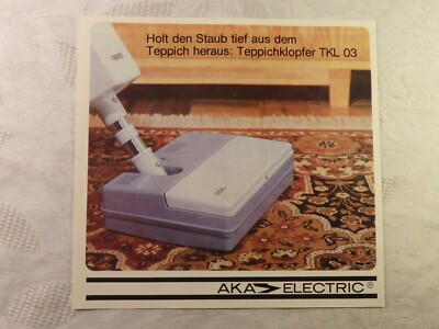 alte Werbung altes Werbeblatt Prospekt Staubsauger DDR Aka electric TKL 03