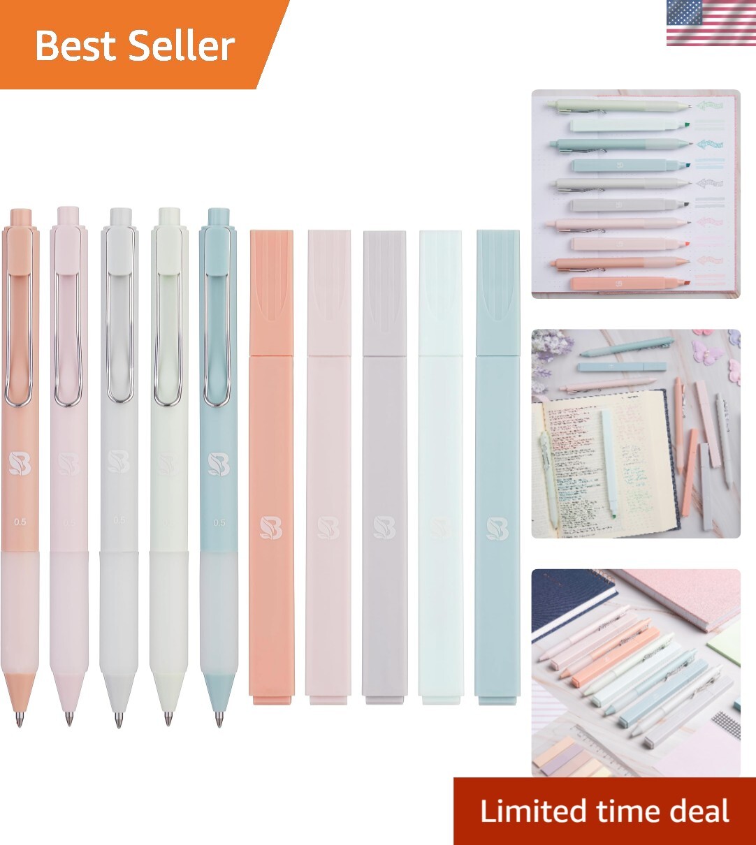 Cute Pastel Highlighters and Gel Pens for Bible Journaling - Smooth Writing Set-image