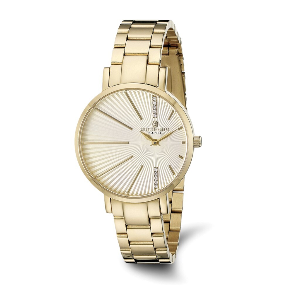 Charles Hubert Ladies Stainless Steel Gold Dial Watch Charles-Hubert Womens Yellow-plated Stainless Steel Quartz  main image 2