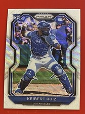2021 Panini Prizm White Sparkle Prizm Keibert Ruiz RC #87 Los Angeles Dodgers SP