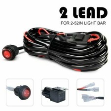 Wiring Harness LED Work Light Bar ON OFF Switch Realy Driving Pod 2 Lead Connect