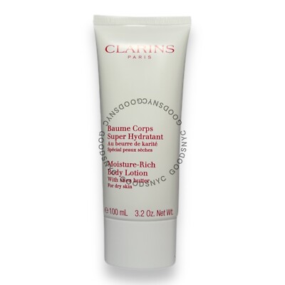 Clarins Moisture Rich Body Lotion With Shea Butter For Dry Skin 3.2 oz Sealed