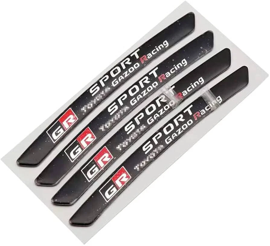 NEW 4pcs GR Sport Wheels Rims BADGE EMBLEM STICKER DECAL - Image 3 of 4