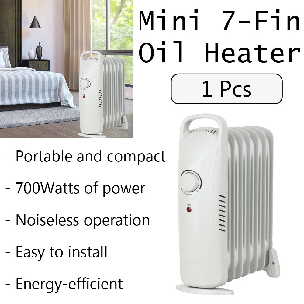 1x 240V Noiseless Operation 700W Mini 7-Fin Oil Heater Portable Energy  Saving | eBay