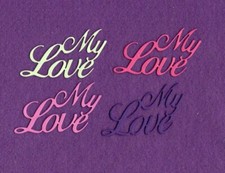 MY LOVE die cuts scrapbook cards