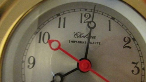 Classic Brass Chelsea Shipstrike Marine Clock Battery Operated Working - Picture 5 of 11