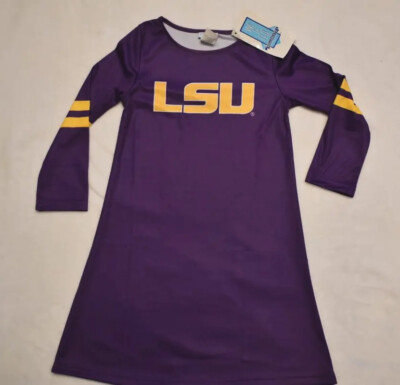 lsu jersey dress LSU | LSU Sequin Cuff Sleeve Knit Dress