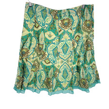 Y2K Fairy Boho Paisley Floral Skirt 8 feminine Ethereal Romantic Delicate