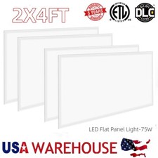 LED Panel Light,75W 2x4FT Recessed Edge-Lit Drop Ceiling Troffer LED Light 5000k