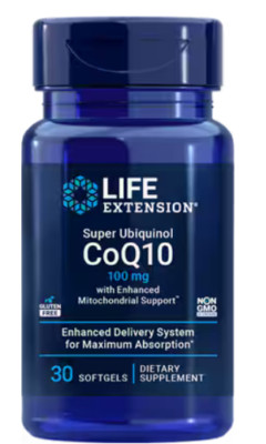 Life Extension Super Ubiquinol CoQ10 w/ Enhanced Mitochondrial 100mg 30 softgels