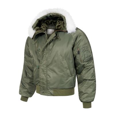 Army Parka Padded Bomber Jacket Military N2B Insulated Snorkel