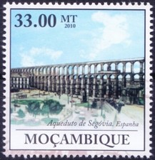 UNESCO World Heritage Site - Aqueduct of Segovia Spain, Mozambique 2010 MNH  