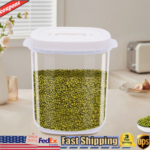 Large Airtight Rice Storage Container with Measuring Cup, 20lbs Capacity