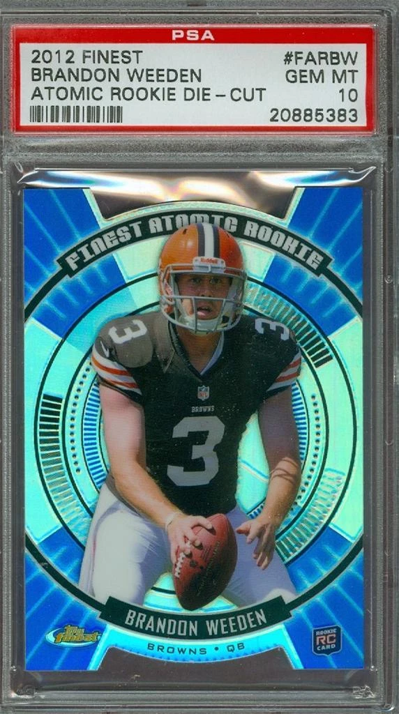 Brandon Weeden Finest Atomic Rookie Die-Cut #FARBW Base