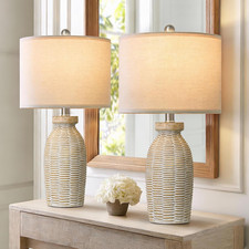 22.75" Table Lamps for Living Room Small Lamps for Bedroom Bedside Lamps Set of