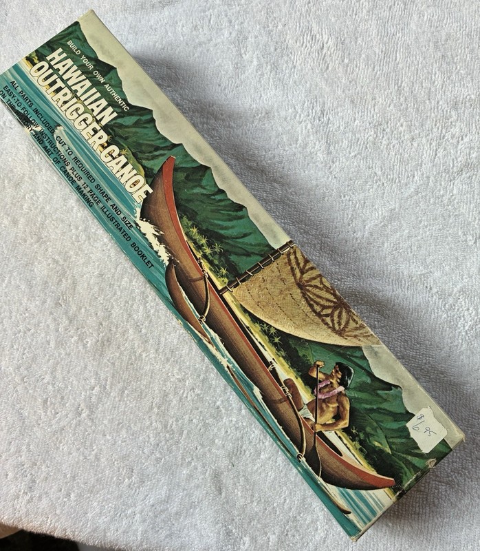 Vintage Hawaiian Outrigger Canoe Model Kit #CS-14 NOS Made in Hawaii