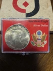 1986 American Eagle Silver Dollar Uncirculated  1 Oz Fine Silver w/case