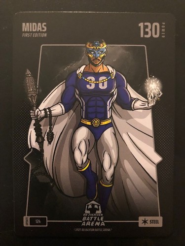 Stephen Curry Midas #124 Steel 2025 Bo Jackson Battle Arena Insert Warriors