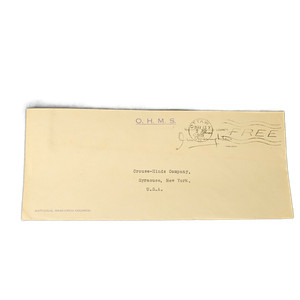 Vintage 1939 National Research Council OHMS Franked Envelope Crouse-Hinds