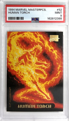 1994 Marvel Masterpiece Human Torch #52 PSA 9 MINT