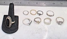Sterling .925 Assorted Lot of Designer and vtg rings 29.72g  10 rings
