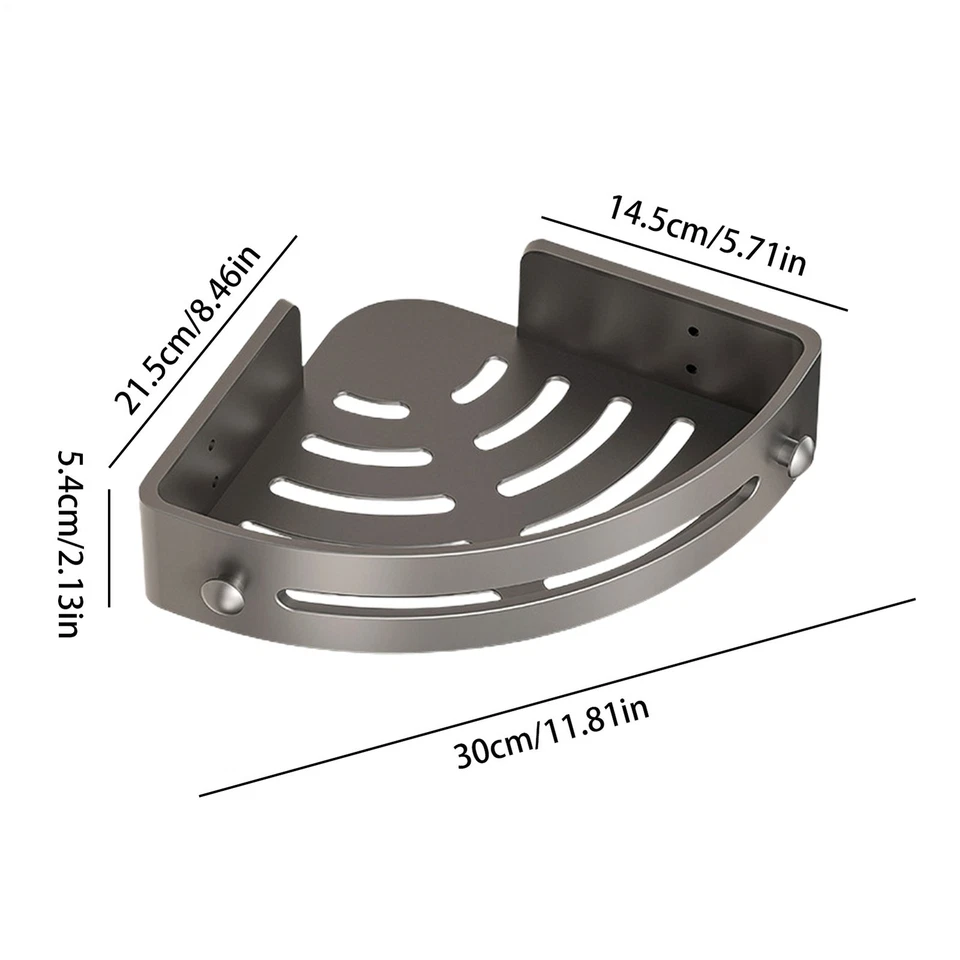 Estante de ducha organizador de ducha montado en la pared sin perforación resistente al agua  Foto 3 de 4