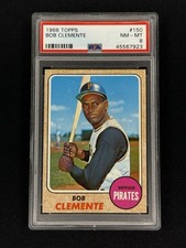 1968 TOPPS BOB ROBERTO CLEMENTE PSA NM-MT 8 #150 CENTERED NEW GRADE