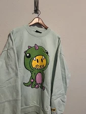 Drew House Dino Crewneck Sweatshirt Pullover Size Medium in mint colorway 