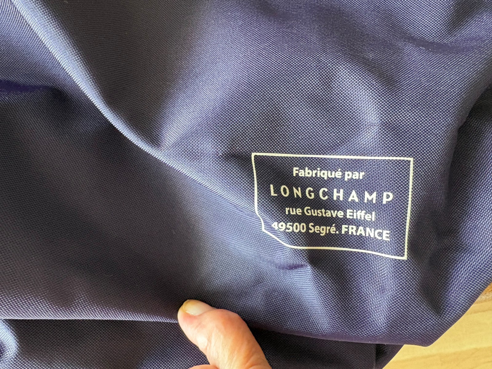 Longchamp Navy Blue Eiffel Tower Le Pliage Nylon Tote Bag image 5