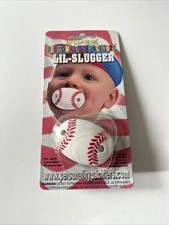 Billy-Bob Personality Pacifiers Lil Slugger Baby Orthodontic Nipple 3 Months Up