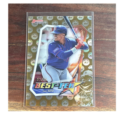 Topps 2025 Bowman's Best Best-Tek Juan Soto Gold #BT-13  22/50 Number Match
