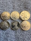 1/10th Oz 999 Pure Silver Rounds- Lot Of 6- misc Mints ASE Designs