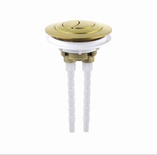 Housler Brushed Brass WC Push Button.To Fit any Cistern 38,42,48,52,58,62m