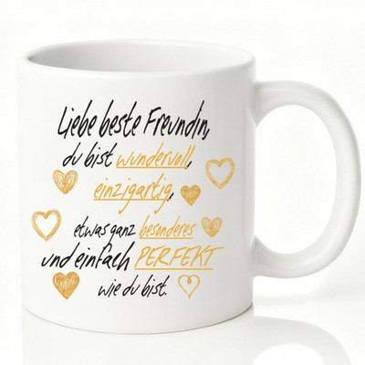 Kaffee Tasse Keine Liebe beste Freundin Herz Weihnachten Geburtstag Geschenk