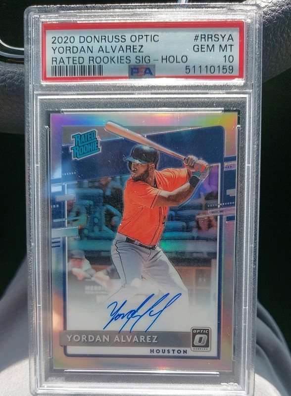 Yordan Alvarez 2020 Donruss Optic HOLOGRAM Rated Rookie AUTO PSA 10 GEM 💎