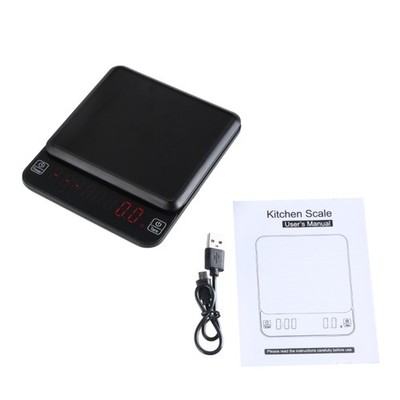 Pocket Coffee Scale with Timer Tare Function 3KG/0.1G for Espresso Brewing